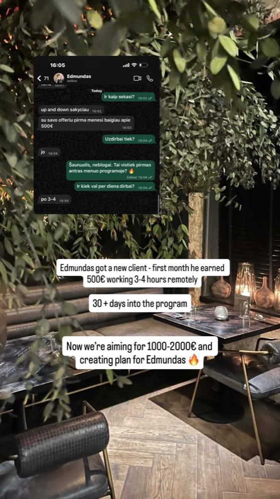 Edmundas: pirma menesi 500 EUR dirbant 3-4 val nuotoliu